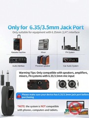 2PCS Aveek Wireless Handheld Microphones 2.4GHz With Rechargeable Receiver