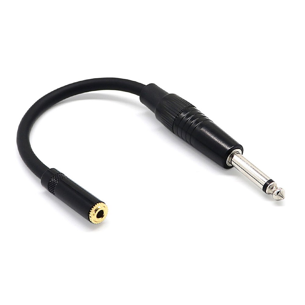 6.35mm 1/4” TS Male to 3.5mm 1/8″ Female Mono Audio Adapter Converter Cable