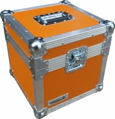 Flight Case Swan 12″ Single LP 100 Vinyl Record Box (Orange Rigid PVC)