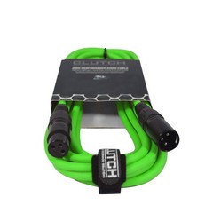 Clutch 10′ Green Sure-Fit XLR Female to XLR Male Microphone / Speaker Cable