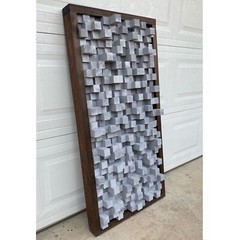 Professional Acoustic Panel Sound Diffuser Grey wooden wall art Rebel Sky 