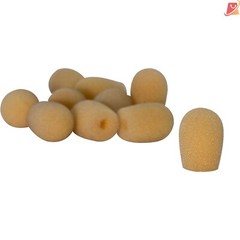 10 Pack Tan Windscreens Flexible Foam Noise Reduction Headset Microphones