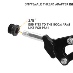 Frgyee 2 Pack Screw Thread Adapter, 5/8″ Male to 3/8″ Female Mic Screw for Bl…