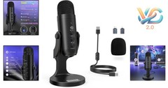 Professional USB Podcast Microphone Noise Cancelling for PC Mac iPhone