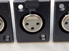 XLR 3-Pin Female Metal Panel Mount Chassis Microphone Jack Audio Connector 10 PK