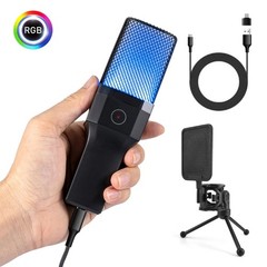 Easy to Use USB Condenser Microphone with Stand for Remote Work & Education