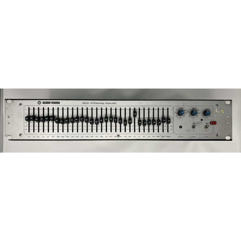 Klark Teknik DN301 Analogue Graphic Equalizer Mono 30-Band 2U Rack