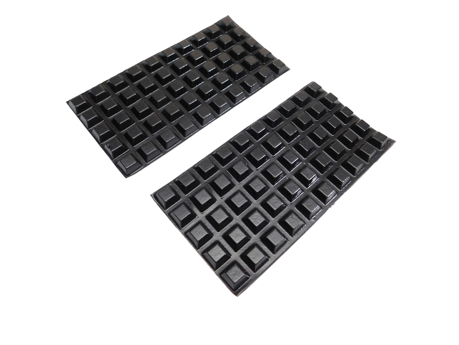 (100 PACK) 1/2″ Square Adhesive Back Feet sku# RB-.5-AB