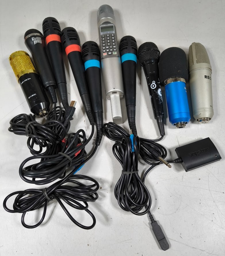 LOT OF 10 Various Brands & Models Microphone Used Working