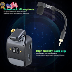 EASTROCK Saxophone Wireless System,Coverage to 130 ft/40 m,2.4 GHz Sax Microp