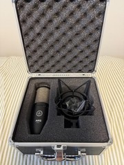 AKG P220 Cardioid Condenser Microphone w/ Case & XLR Cable