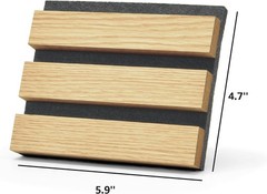 Elegant Wood Slat Acoustic Panels – 3D Textured Noise Reduction Samples Pack