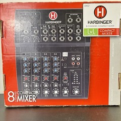 HARBINGER L802 LvL Series 8-Channel Compact Mixer with Manual Adaptor and Box