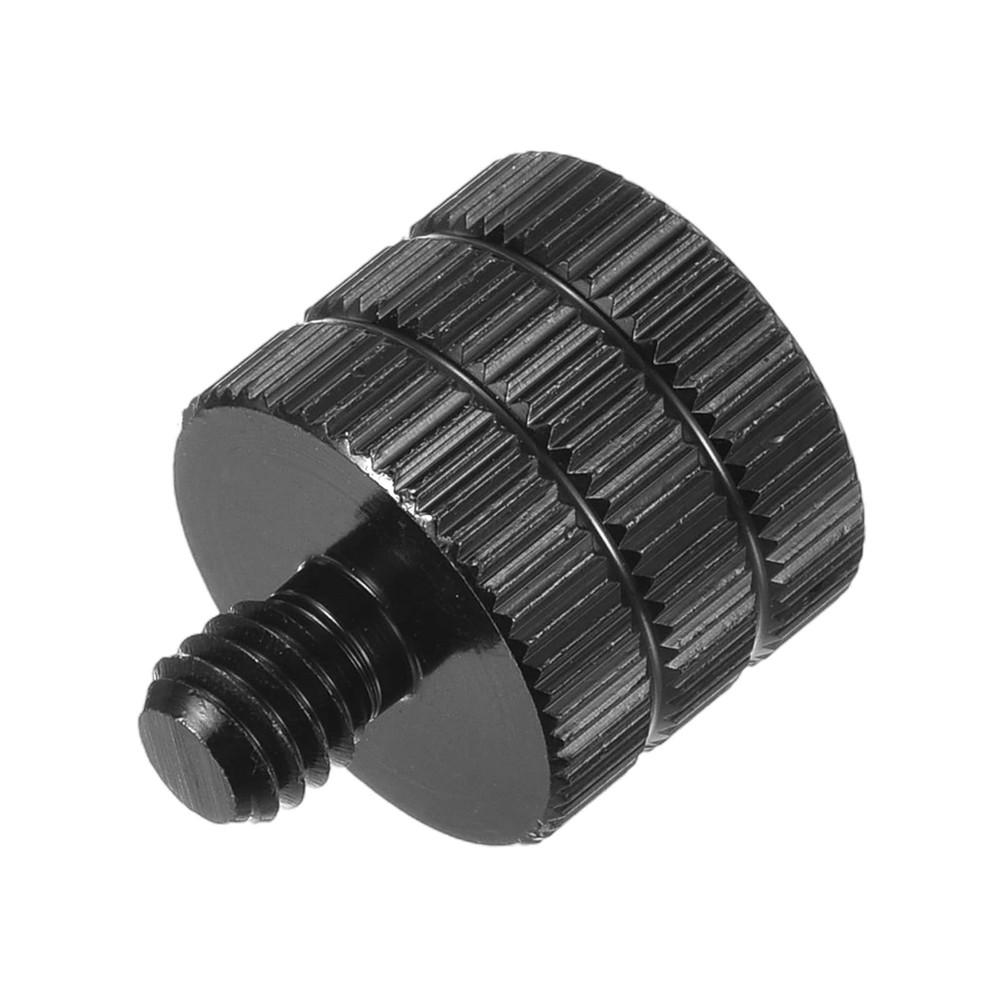 Mic Stand Adapter 1/4 Female to M6 Male Screw for Camera Tripod Mount Black