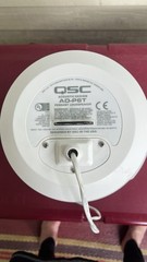 QSC AD-P Pendant Speaker White Wired Pendant Mount Cylinder Plastic Metal