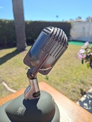 Rare Early Shure 508C Stratoliner Dynamic Microphone Original Stand – Serial 111