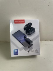 Wireless Lavalier Microphone Audio Video Recording Mini Mic For iPhone WM300-2PK
