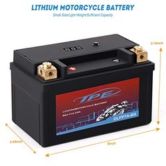 Lithium Motorcycle Scooter Battery YTX7A-BS LiFePO4 Engine Start 7A-Black