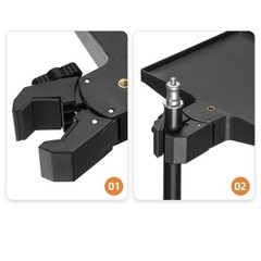 Mic Stand Utility Shelf Tray with Clamp Lightweight Sturdy Adjustable Height