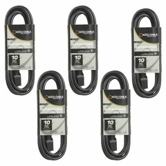 Five American Audio EC-163-10 Black 10FT Extension Cords
