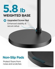Mic Stand, Max Height 82.28″ Microphone Stand Floor Detachable Boom Mic Arm S…