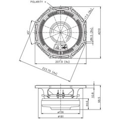 Faital Pro 8PR210 8ohm 8″ Woofer Midrange Midbass Replacement speaker 400W 95dB