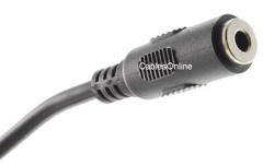 3ft 3.5mm (1/8 inch) TRS Stereo Female to 6.3mm (1/4 inch) TS Mono Male Cable