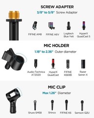 Mic Stand, Max Height 82.28″ Microphone Stand Floor Detachable Boom Mic Arm S…
