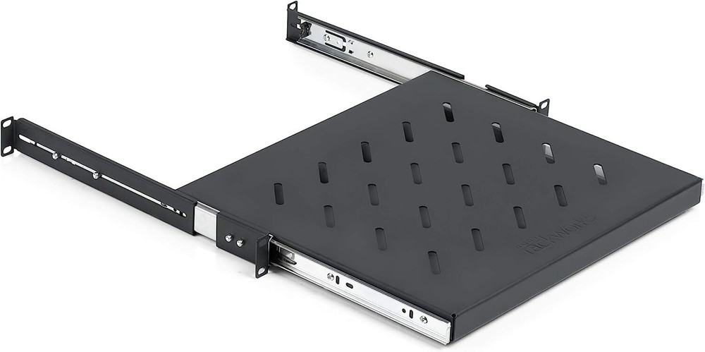 Gator Rackworks Rack Mount Sliding Accessory Shelf; 1U Size – 14.8″ Deep