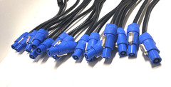 LOT of 17x – NAC3FCA PowerCon 14AWG Cable 12″-24″ long Replacement for Neutrik