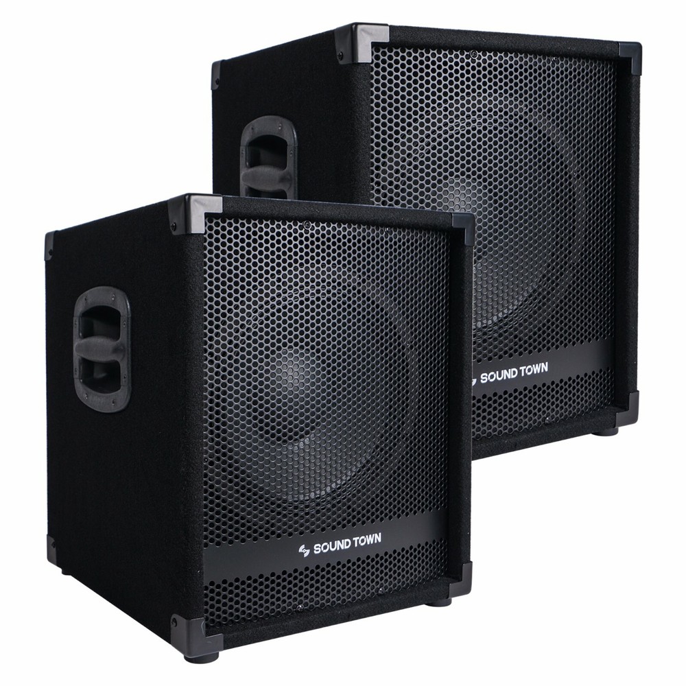 Sound Town 2-Pack 12″ 2800W Powered PA DJ Subwoofer w/ 3″ VC (METIS-12SPW-PAIR)