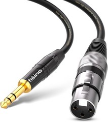Shock-Resistant 3.3FT XLR to 1/4“ TRS Cable – Ideal for Live Sound & Recording