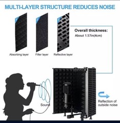 Professional Microphone 3 Panel Isolation Sheild