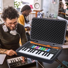 co2CREA Hard Travel Case Replacement for Novation Launchkey Mini MK3 / Black