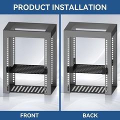 10 inch 1U Server Rack Shelf, Ventilated Rack-Mounted Cantilever Tray for 10″…