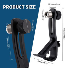 2PCS Drum Microphone Clip, Adjustable Mic Mount Clamp Holder Mic Securing Clip,