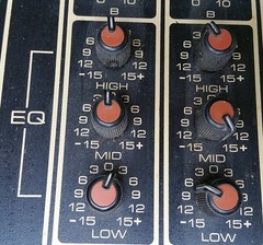 ORIGINAL Peavey XR-800/1200 powered mixer console TAN LOW/MID/HIGH EQ knob part