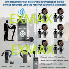 EXMAX-EX-318 Voice Wireless Tour Guide System Audio for Church,Teaching,Training