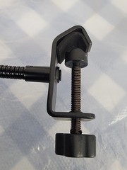 Black Gooseneck Microphone Pop Filter Metal Plastic Adjustable Clamp Mount
