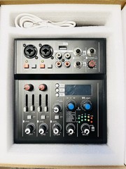 NG-3 4 Channel DJ Audio Mixer, 48v Phantom, 99 Effects, USB, Bluetooth MP3