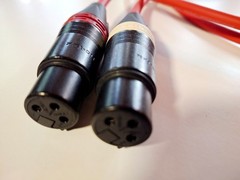 XLR Balanced Interconnect Cable (1m) PAIR – MOGAMI Wire NEUTRIK – RED/BLACK