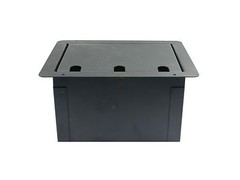 Elite Core Recessed Pocket Floor Box With 8 Punched D Holes and Duplex AC Outlet