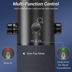 TONOR Dynamic Podcast Microphone for Studio, 16.7“L x 5.4“W x 4.5“H, Black