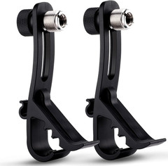 2PCS Drum Microphone Clip, Adjustable Mic Mount Clamp Holder Mic Securing Clip,