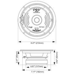 PRV Audio – 8MB450 – 8″ Midbass Woofer 8 ohms 450 Watts Speaker