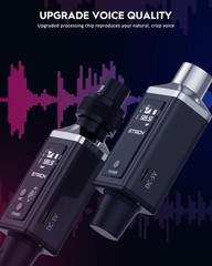 M3 UHF Wireless Microphone XLR Transmitter and Receiver 16 Channels, 164 ft R…