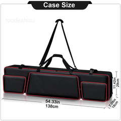 [Bag Only] Piano keyboard Case Compatible 52.76 x 11.02 x 5.12 inches, Black