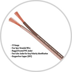 12 Gauge Speaker Wire (30Ft) – Brown 12 AWG Speaker Wire Speaker Cable 99.9% –