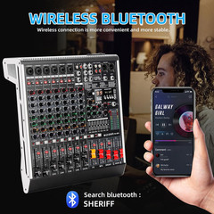 8 Channel Audio Mixer Professional Sound Mixing Board with 99 DSP Effects, 7-Ban
