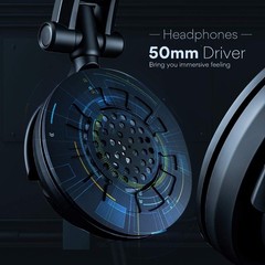 192kHz/24bit USB Condenser Microphone Set with Studio Headphones for Podcasters